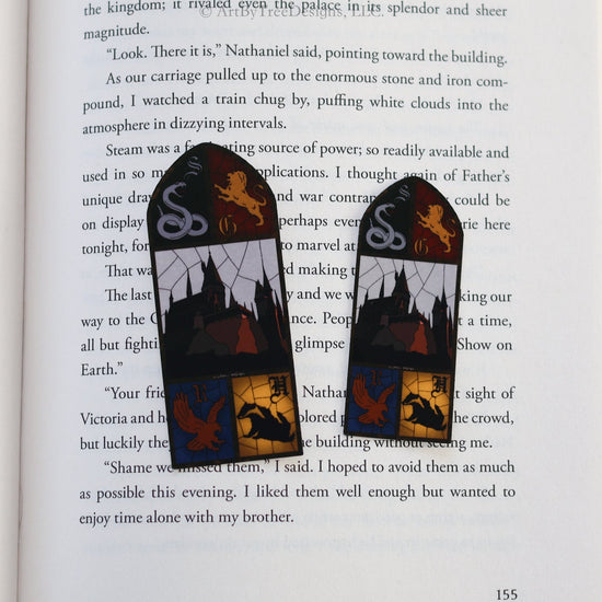 School of Witchcraft and Wizardry Stained Glass Sticker