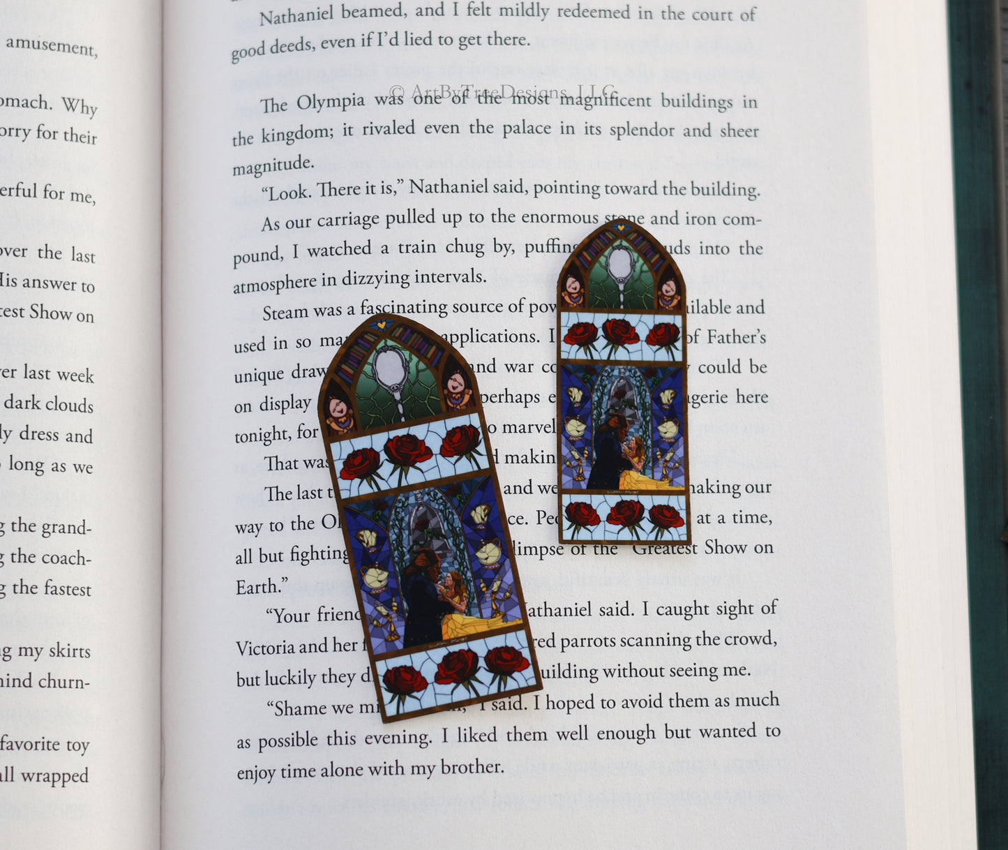 Beauty and The Beast Stained Glass Sticker