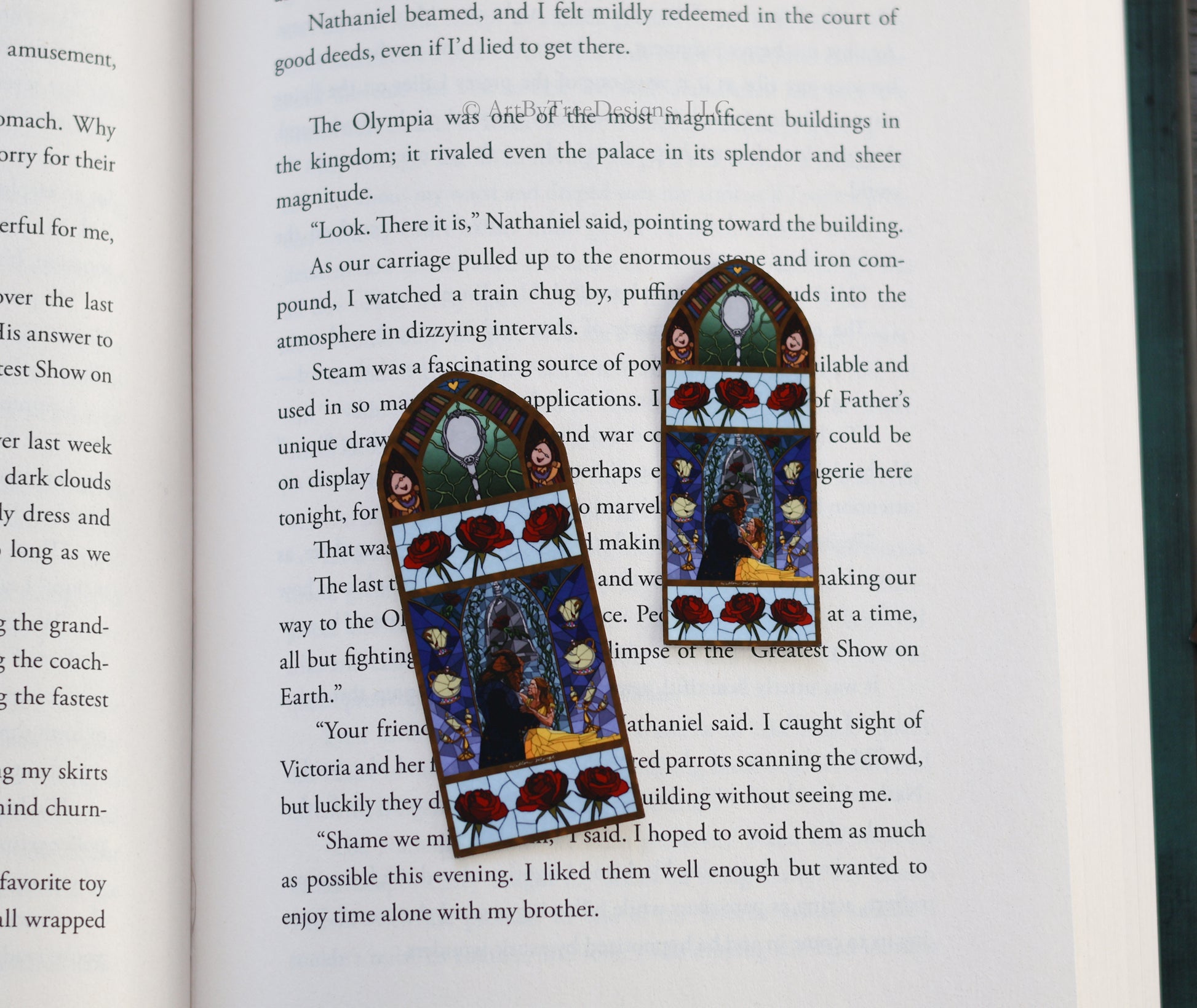 Beauty and The Beast Stained Glass Sticker