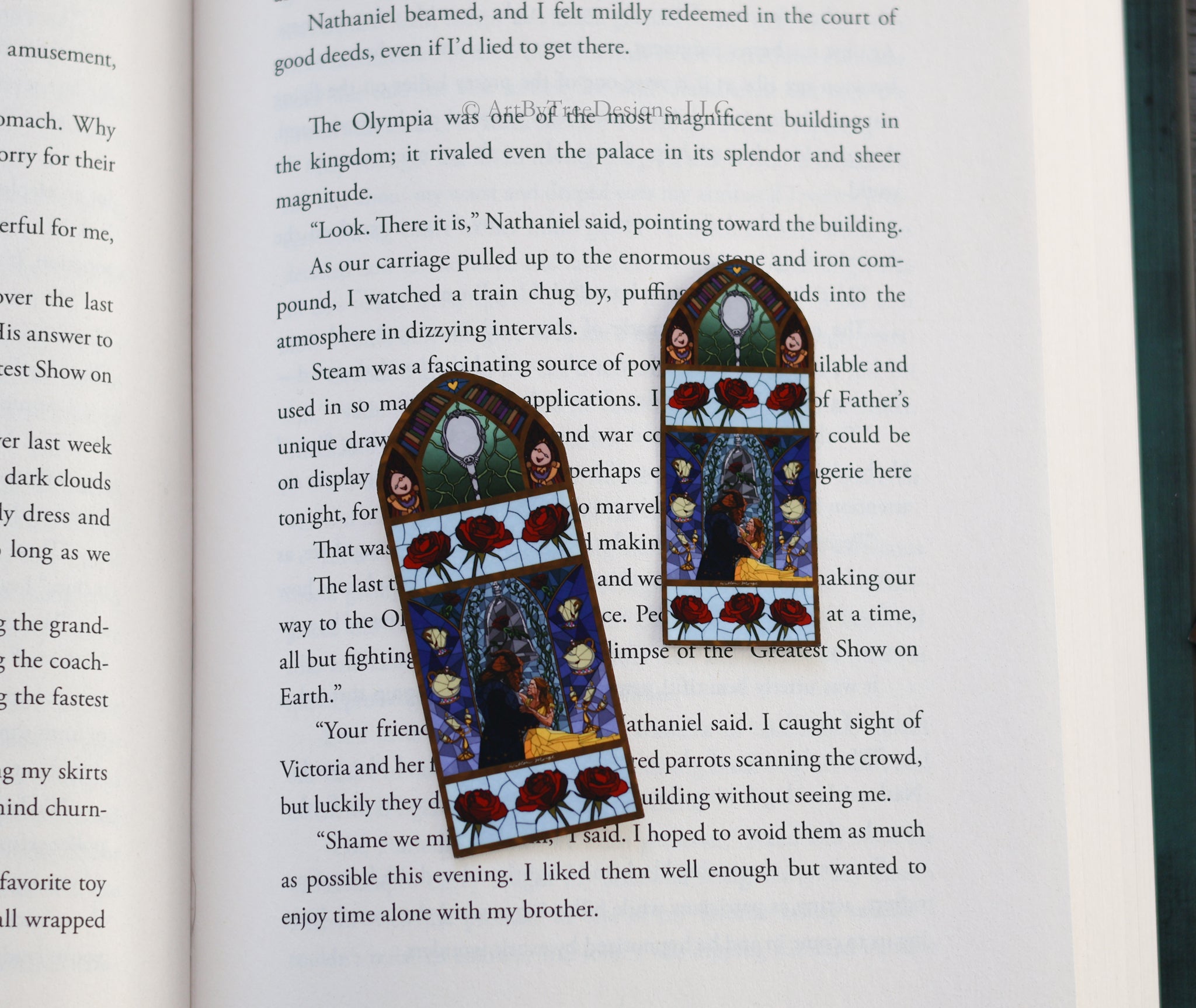 Beauty and The Beast Stained Glass Sticker