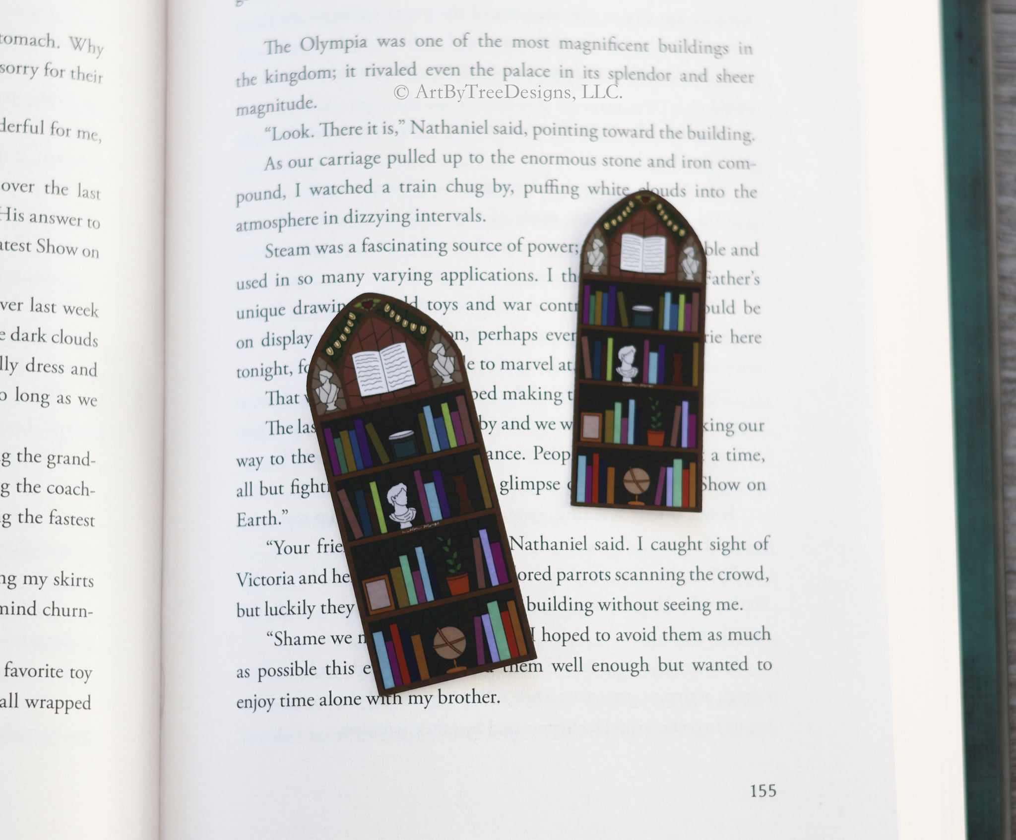 Bookshelf (without details) Stained Glass Sticker