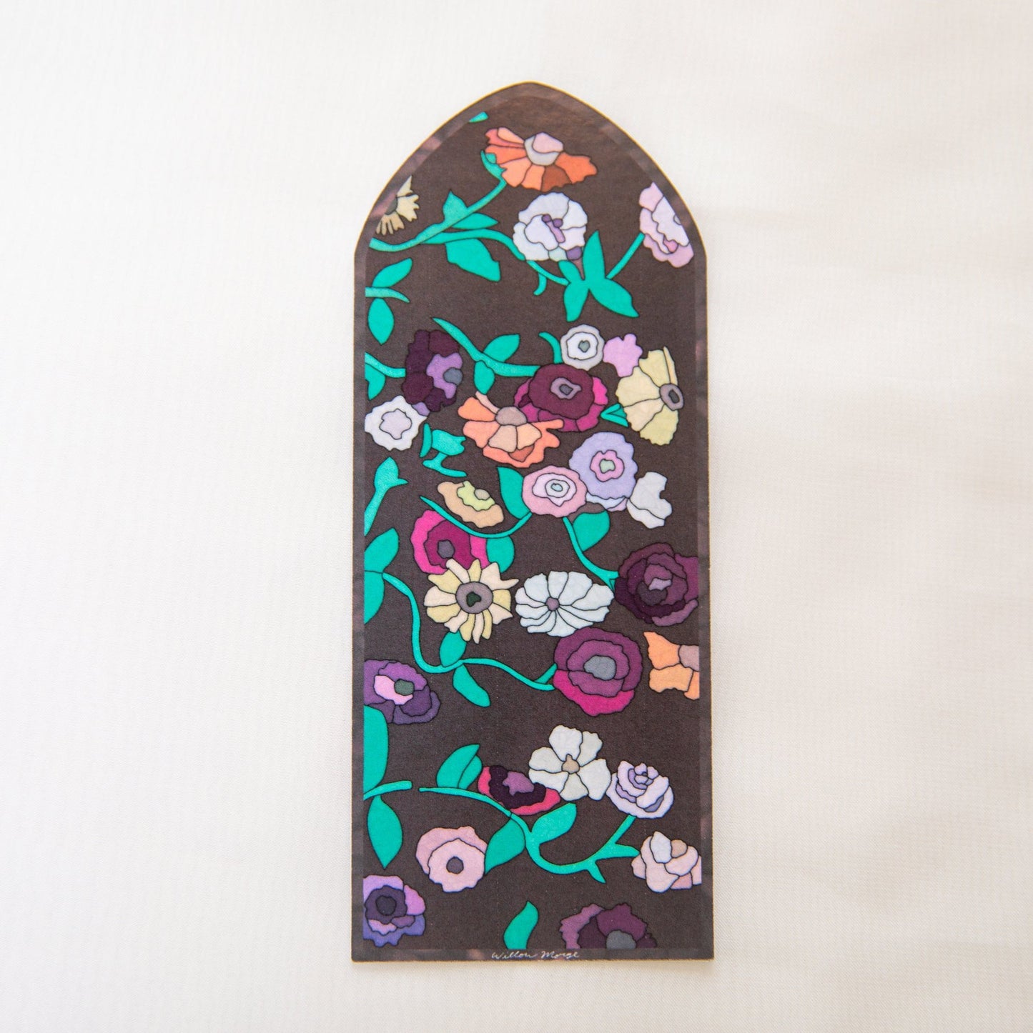 Surprise Song Piano Pattern Stained Glass Bookmark