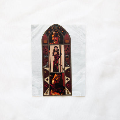 Showgirl CANCELLED! Stained Glass Fridge Magnet