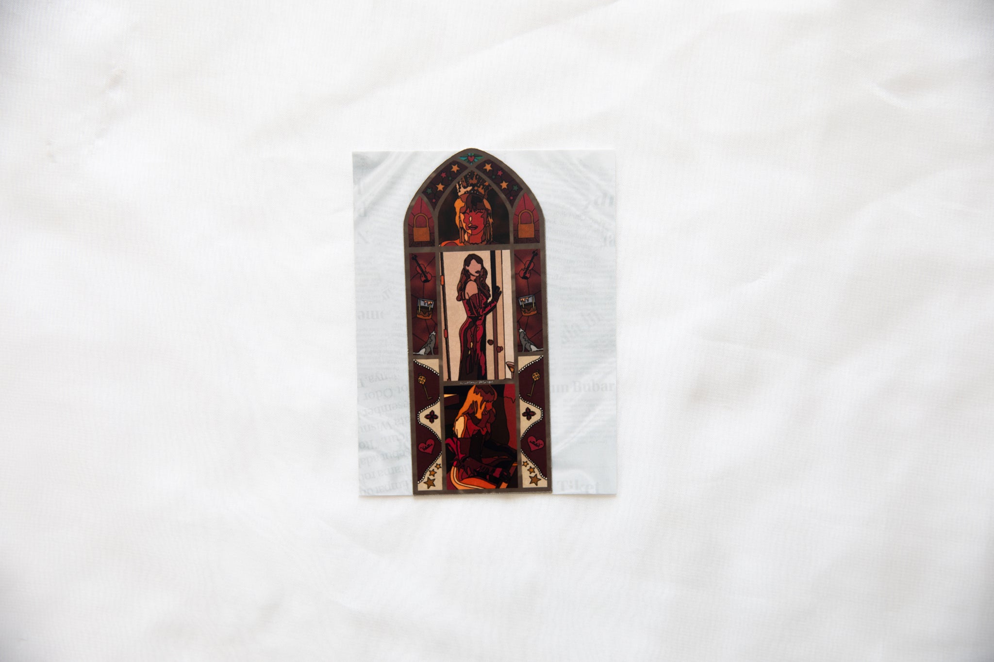 Showgirl CANCELLED! Stained Glass Fridge Magnet