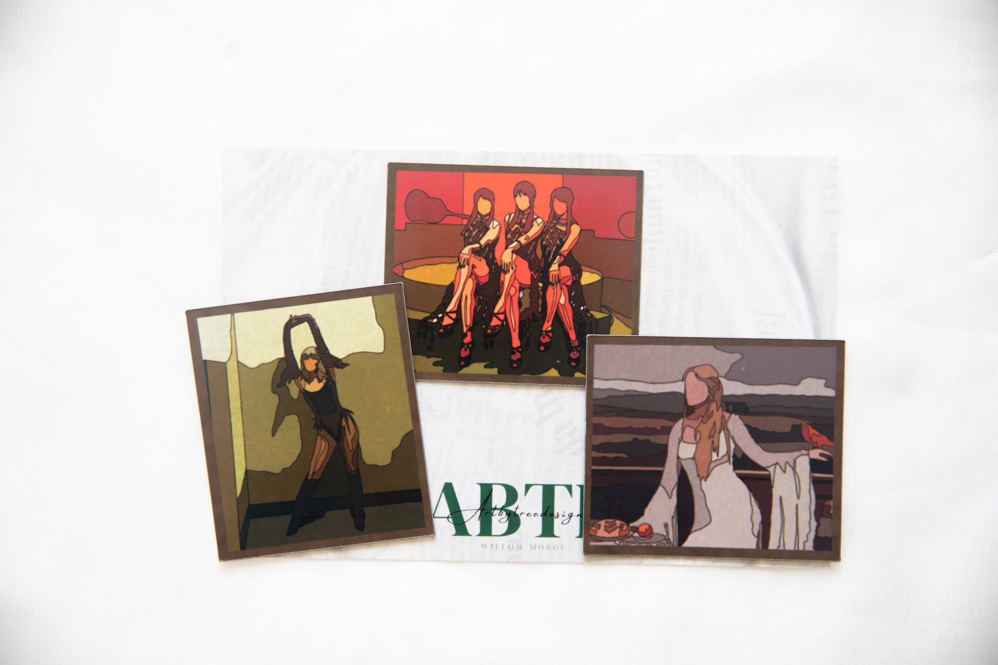 Showgirl Panels Stained Glass Fridge Magnets