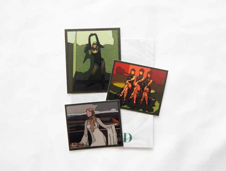 Showgirl Panels Stained Glass Stickers