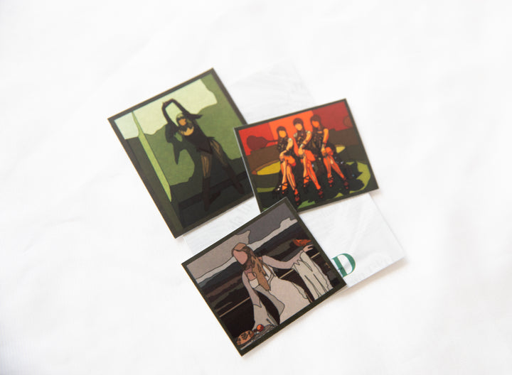 Showgirl Panels Stained Glass Stickers