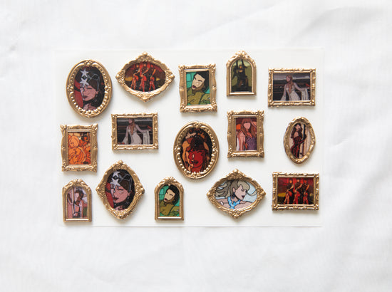 Showgirl Gold Frame Wax Seal Stickers & Magnets