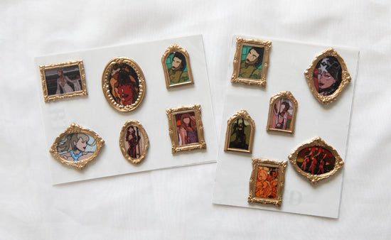 Showgirl Gold Frame Wax Seal Stickers & Magnets