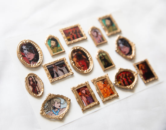 Showgirl Gold Frame Wax Seal Stickers & Magnets