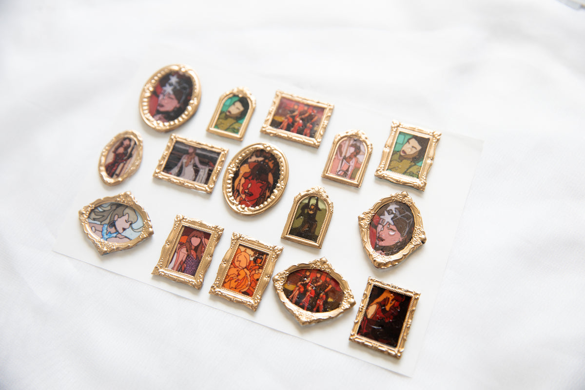 Showgirl Gold Frame Wax Seal Stickers & Magnets