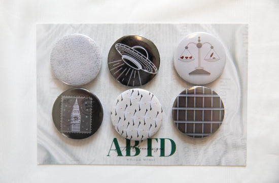 Tortured Poet Button Magnet Set