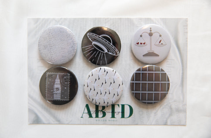 Tortured Poet Button Magnet Set