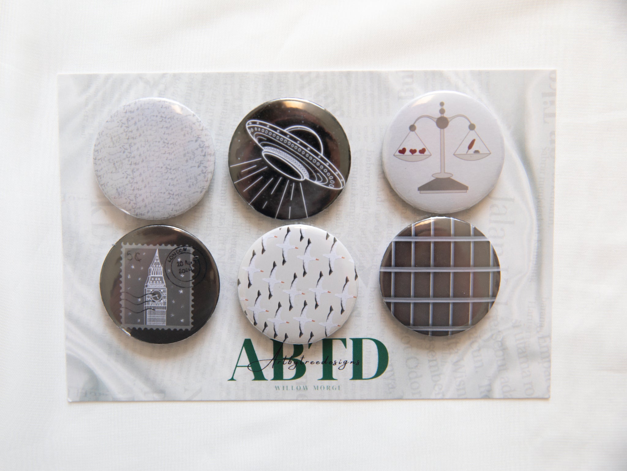 Tortured Poet Button Magnet Set