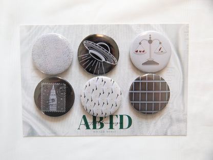 Tortured Poet Button Magnet Set