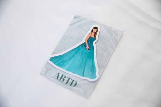 Teal Speak Now Ballgown Sticker