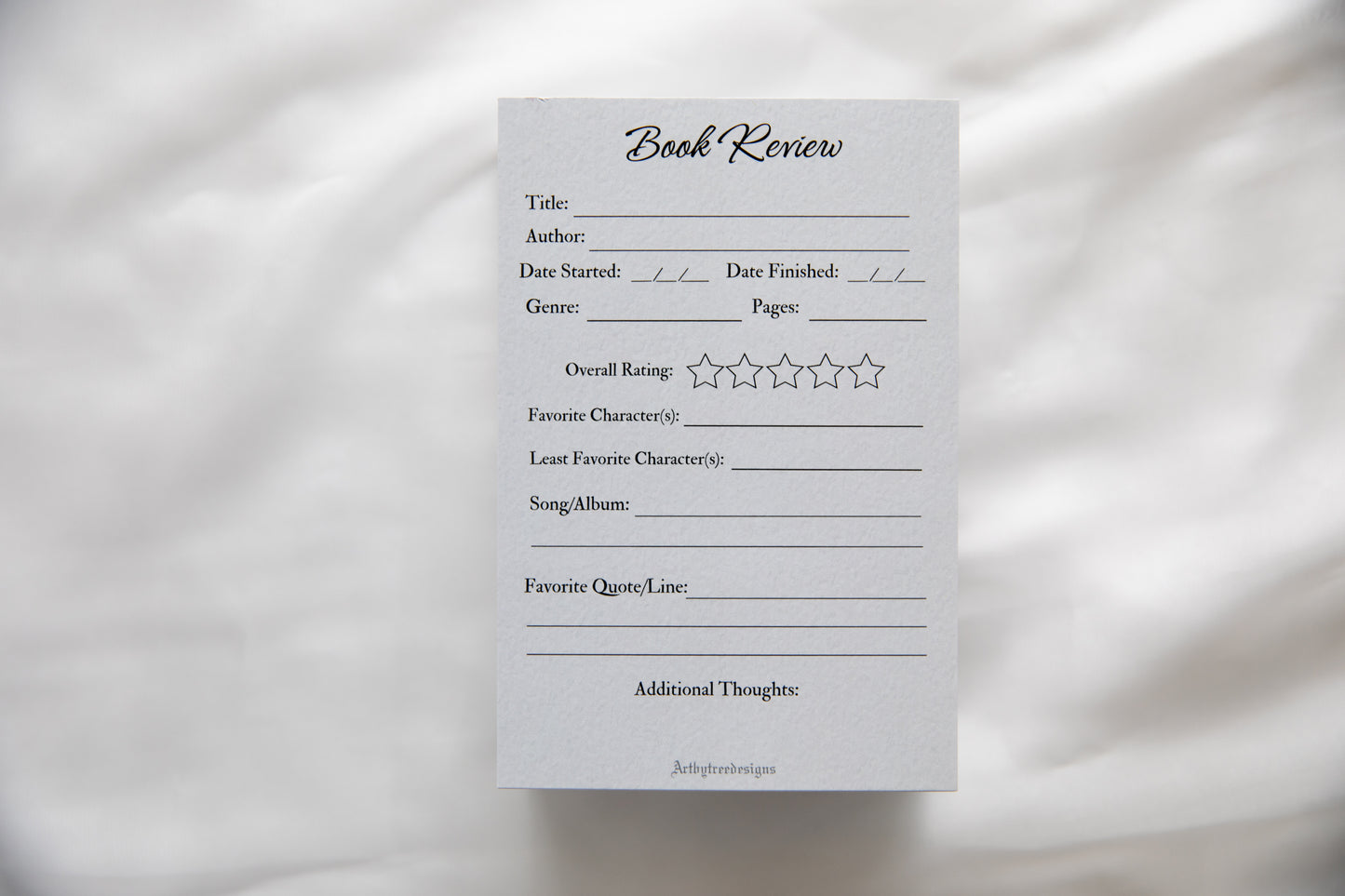 Classic Book Review Pad 4"x6"