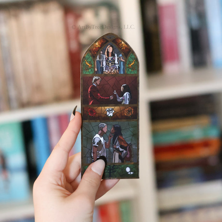 Songbird and Snake Stained Glass Bookmark