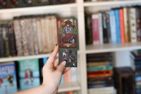 Songbird and Snake Stained Glass Bookmark