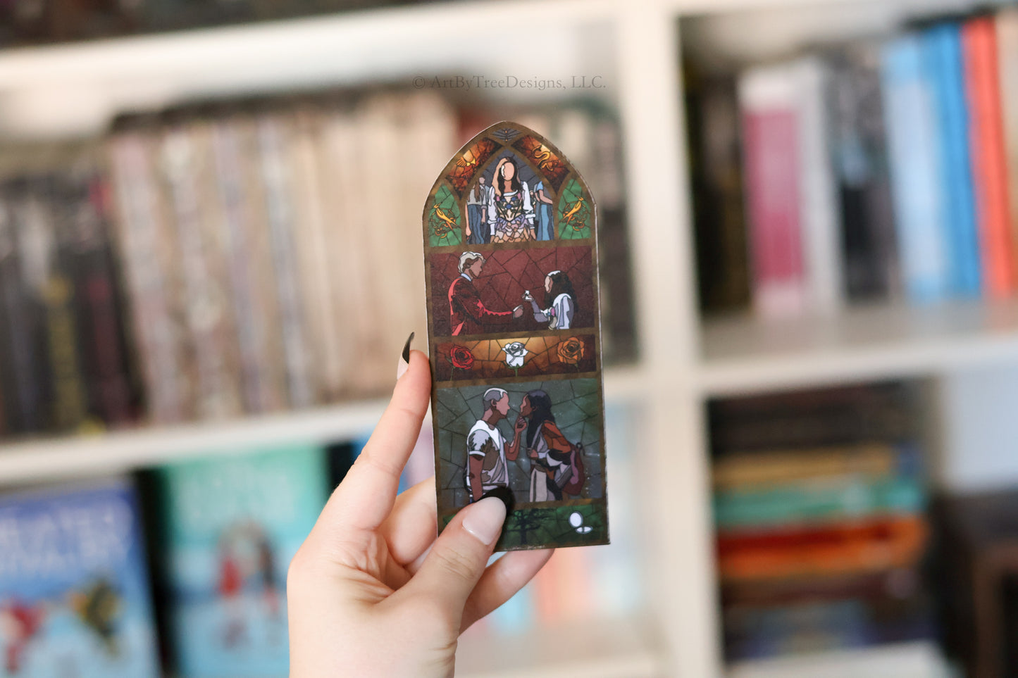 Songbird and Snake Stained Glass Bookmark