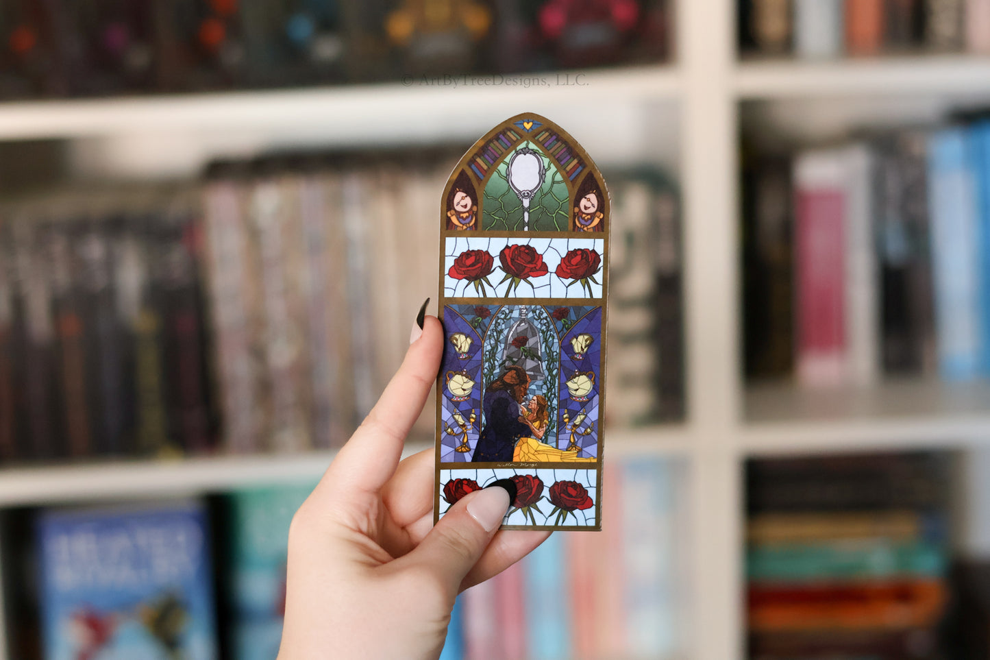 Beauty and The Beast Stained Glass Bookmark
