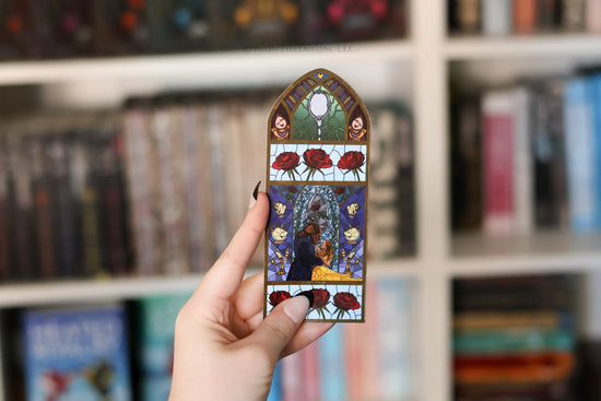 Beauty and The Beast Stained Glass Bookmark