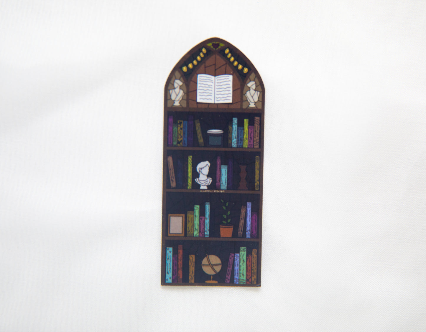 Bookshelf (with book details) Stained Glass Sticker