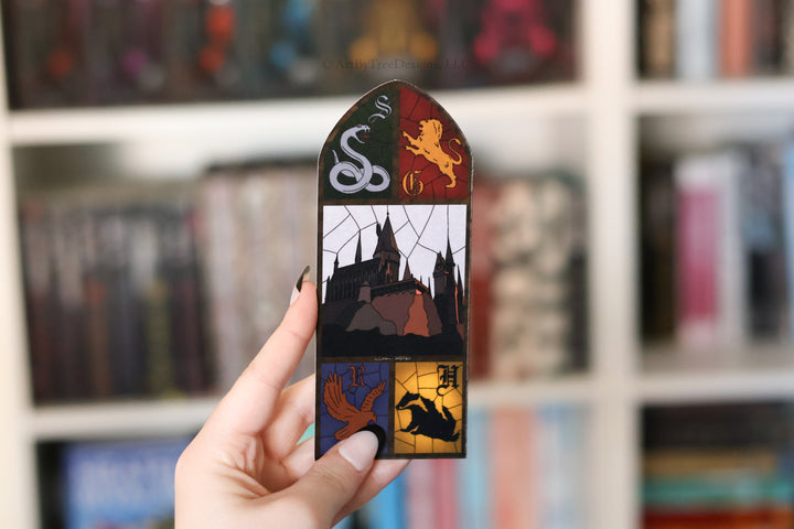 School Of Witchcraft and Wizardry Stained Glass Bookmark