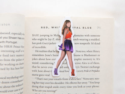 1989 Outfit Combination Magnetic Bookmark Orange & Purple