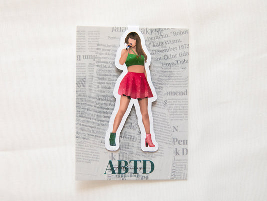 1989 Outfit Combination Magnetic Bookmark Green & Pink