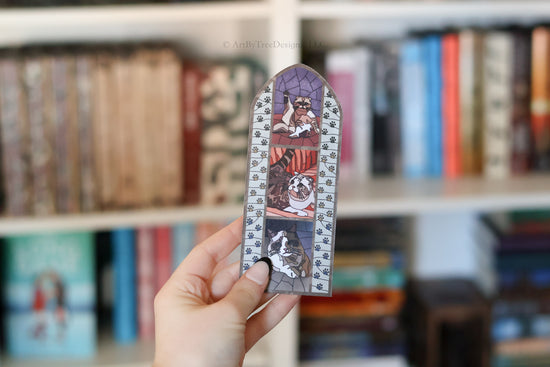 Kitty Committee Stained Glass Bookmark