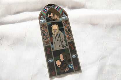 Red TV Stained Glass Bookmark