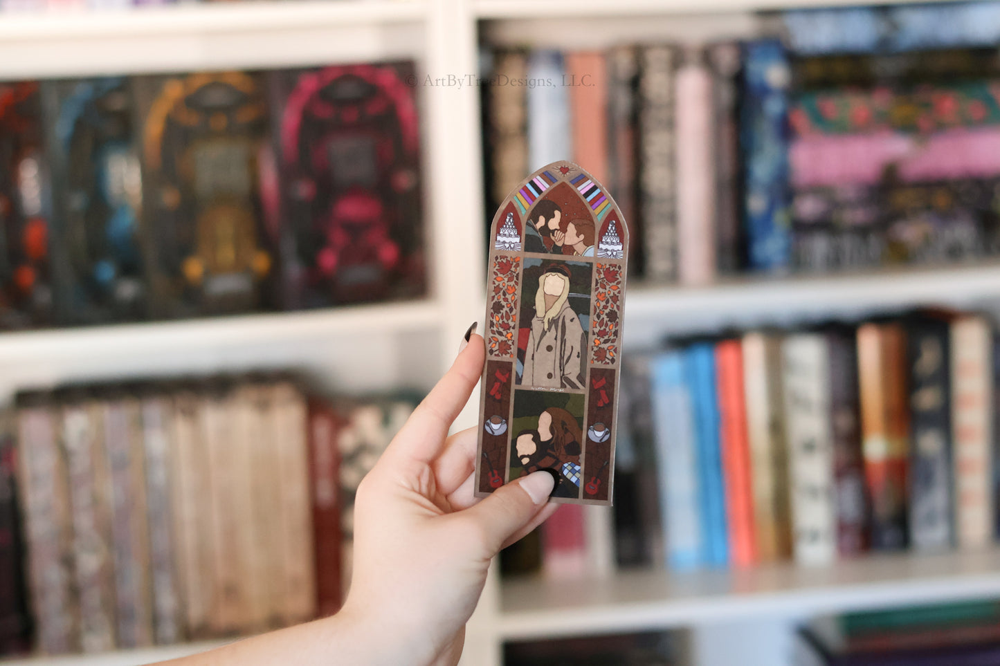 Red TV Stained Glass Bookmark