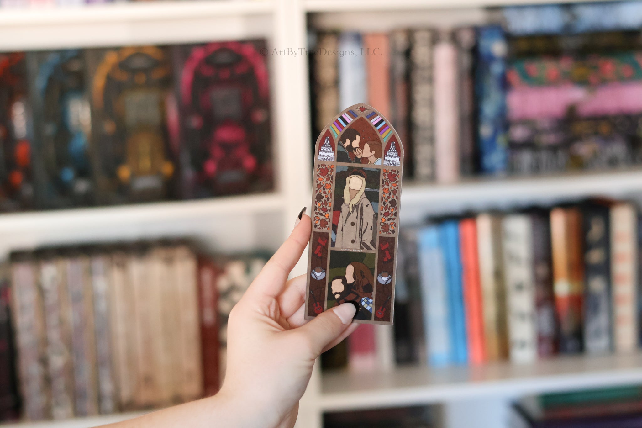 Red TV Stained Glass Bookmark