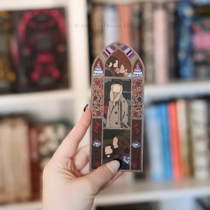 Red TV Stained Glass Bookmark