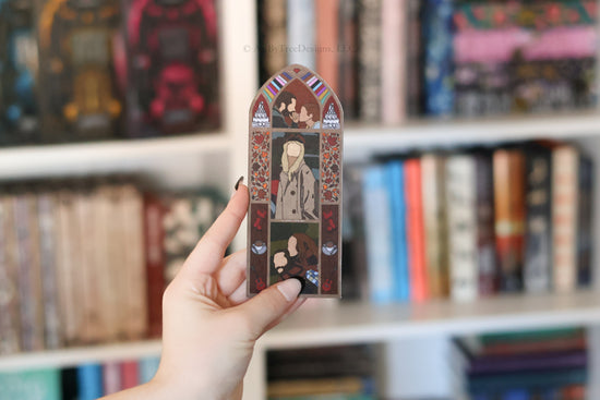 Red TV Stained Glass Bookmark